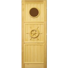 Дверь (190х70) комбинированная «Штурвал с иллюминатором» (левая)